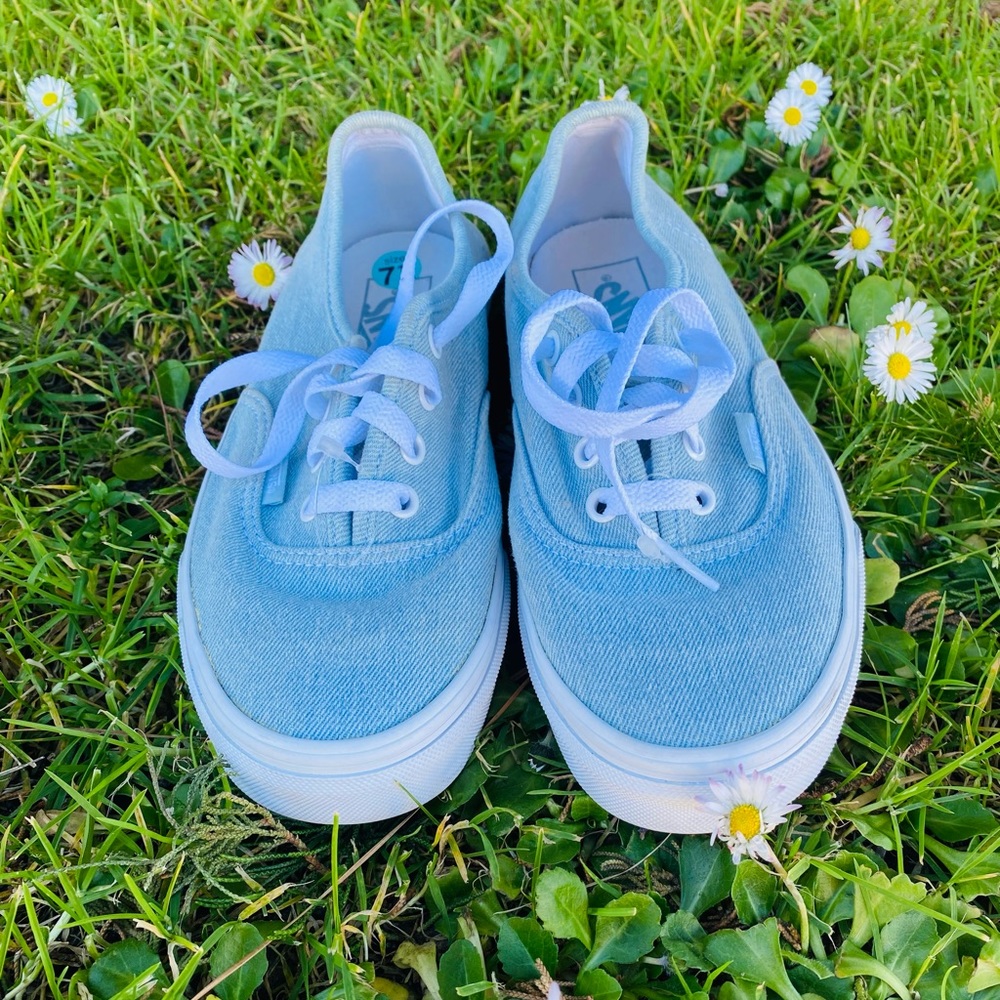Light Blue Denim Van Shoes